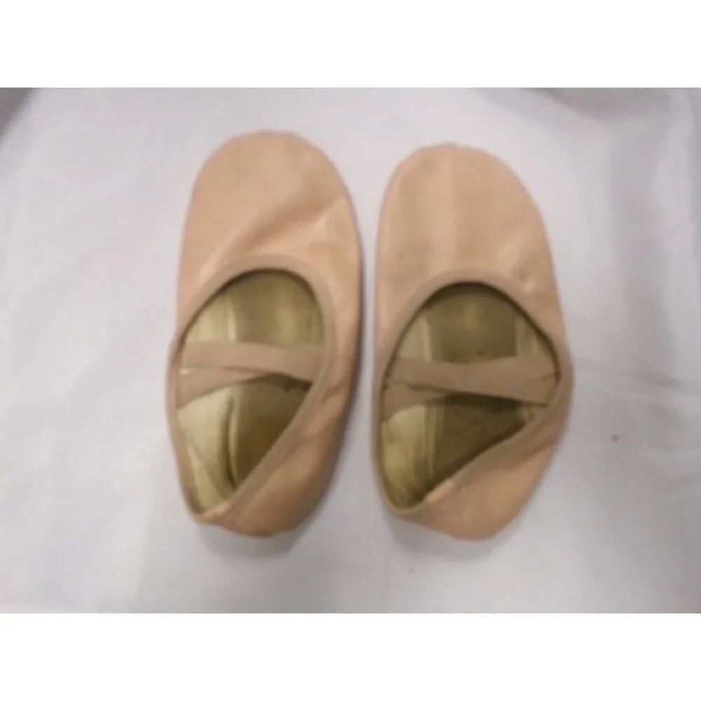 Pre-Owned Dance Ballet Shoes Stelle Child 4 M Leather Double Strap Full Sole